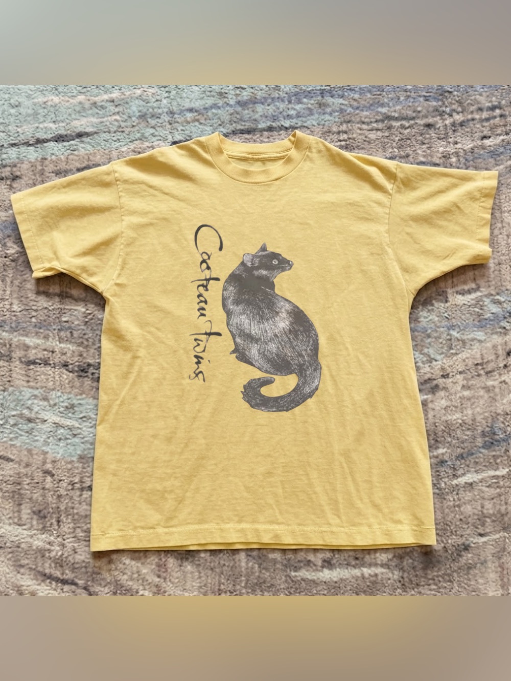 Cocteau Twins Cat Yellow Haze Dream Pop Post-Punk Band Graphic T-Shirt